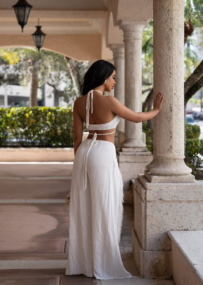 The Eternal Edit Linen Pant Set White