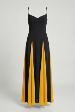 Alternative view of Women's Sweetheart Neckline Maxi Dress with Spaghetti Straps and Panel Skirt